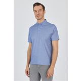 İmza Erkek Saks Kısa Kol Düz Suprem Polo Yaka Pamuklu Slim Fit Tişört 1011250160_602
