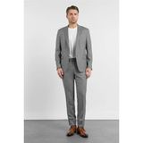 İmza Füme-Beyaz Kırlangıç Yaka 6 Drop Slim Fit Tam Astar Esnek Takım Elbise 1001260163 - Füme - Beyaz - 52