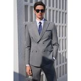 İmza Füme-Gri Kırlangıç Yaka Kruvaze 6 Drop Slim Fit Tam Astar Esnek Takım Elbise 1001260173 - Füme - Gri - 50