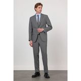 İmza Füme Mono Yaka 4 Drop Comfort Fit Tam Astar Esnek Takım Elbise 1001260168 - 56
