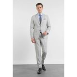 İmza Gri-Beyaz Kırlangıç Yaka 6 Drop Slim Fit Tam Astar Esnek Takım Elbise 1001260163 - Gri - Beyaz - 52