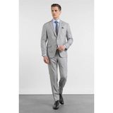 İmza Gri-Ekru Kırlangıç Yaka 6 Drop Slim Fit Tam Astar Esnek Takım Elbise 1001260163 - Gri - Ekru - 52