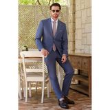 İmza İndigo Kırlangıç Yaka 6 Drop Slim Fit Tam Astar Esnek Takım Elbise 1001260174 - Indigo - 54