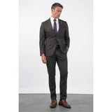 İmza Kahverengi Mono Yaka 6 Drop Comfort Fit Tam Astar Esnek Takım Elbise 1001260170 - 50