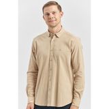 İmza Kayısı Uzun Kollu Gofreli Biyeli %100 Pamuk Casual Slim Fit Dar Kesim Gömlek 1004240247 - XL