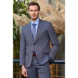 İmza Kendinden Desenli Bez Ayağı Mono Yaka Tam Astar Esnek 6 Drop Slim Fit Takım Elbise 1001250168 - Lacivert - 58