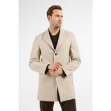 İmza Koyu Bej Mono Yaka Esnek Slim Fit Kaşe Palto 1005255101 Polyester Erkek İçin Şık Tasarım