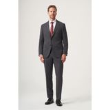 İmza Koyu Füme Mono Yaka 6 Drop Comfort Fit Tam Astar Esnek Takım Elbise 1001260285 - Koyu Antrasit - 56