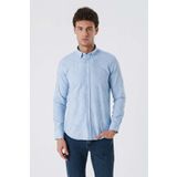 İmza Koyu Mavi Kısalabilir Kollu Desenli Jakarlıcepsiz %100 Pamuk Casual Slim Fit Gömlek 1004230182