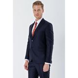 İmza Lacivert Gabardin Kırlangıç Yaka 6 Drop Slim Fit Dar Kesim Basic Takım Elbise 1001240011 - 48