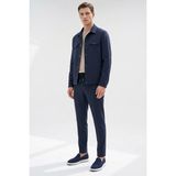 İmza Lacivert-Gri Erkek 6 Drop Slim Fit Esnek Beli Lastikli Spor Takım Elbise 1001260176 - Lacivert - Gri - 52