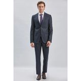 İmza Lacivert Mono Yaka 8 Drop Slim Fit Tam Astar Esnek Takım Elbise 1001255006 - 58