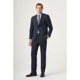 İmza Lacivert Mono Yaka Çizgili 6 Drop Slim Fit Tam Astar Esnek Takım Elbise 1001260149 - 50