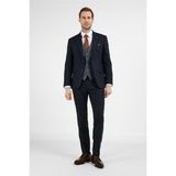 İmza Lacivert Mono Yaka Kazayağı Desen 6 Drop Slim Fit Takım Elbise 1001255173 - 50