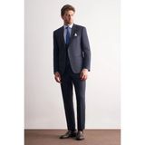 İmza Lacivert Mono Yaka Yelekli 6 Drop Slim Fit Tam Astar Esnek Takım Elbise 1001260186 - 48