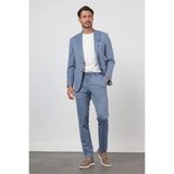 İmza Mavi Mono Yaka 6 Drop Slim Fit Esnek Beli Lastikli Takım Elbise 1001260165 - 56