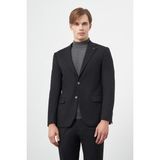 İmza Siyah Armürlü Mono Yaka Tam Astar Esnek 6 Drop Slim Fit Classic Takım Elbise 1001245175 - 56