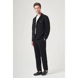 İmza Siyah Berberi Yaka Örme Beli Lastikli 6 Drop Slim Fit Astarsız Esnek Takım Elbise 1001260177 - 54