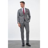 İmza Siyah-Beyaz Mono Yaka 6 Drop Slim Fit Tam Astar Esnek Takım Elbise 1001260172 - Siyah - Beyaz - 48