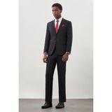 İmza Siyah Düz Mono Yaka Yünlü 6 Drop Comfort Fit Classic Takım Elbise 1001245180 - 48