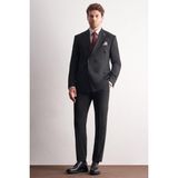 İmza Siyah Kılıç Yaka Tam Astar 6 Drop Slim Fit Takım Elbise 1001255158 - 48