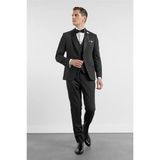 İmza Siyah Mono Yaka Düz Desen 6 Drop Slim Fit Esnek Takım Elbise 1001260201 - 44