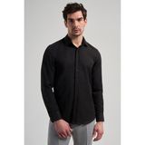 İmza Siyah Sert Yaka Düz Classic Pamuklu Slim Fit Gömlek 1004250214 - XL