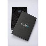İmza Siyah Sert Yaka Uzun Kol Cepsiz Slim Fit %100 Pamuk Gömlek 1004260324 - 2XL