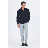 İmza Siyah Uzun Kol Sert Yaka Düz Pamuklu Slim Fit Gömlek 1004260057 - XS