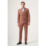 İmza Tarçın Kırlangıç Yaka Kruvaze 6 Drop Slim Fit Tam Astar Esnek Takım Elbise 1001260902 - 52