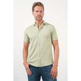 İmza Yeşil Italyan Yaka Kısa Kol Cepsiz Slim Fit Pamuklu Gömlek 1004260158 - Su Yeşili - 2XL
