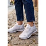In Step Air-Mesh Esnek Örgü Günlük Kadın Spor Ayakkabı - Beyaz