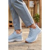 In Step Air-Mesh Esnek Örgü Günlük Kadın Spor Ayakkabı - Gri