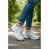 In Step Nizie Retro Stil Beyaz Comfort Taban Kadın Sneaker Ayakkabı