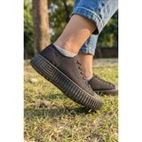 In Step Unisex Çocuk Siyah Lifestyle Günlük Ayakkabı - Dayanıklı Tırtıklı Kalın Taban