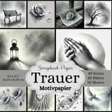 In stillem Gedenken: Trauer Scrapbook-Papierkollektion: 40 Seiten, 21,59 x 21,59 cm, enthält 10 einzigartige Designs, jeweils doppelt vorhanden - in ... Trauerweiden und andere Motive des Abschieds