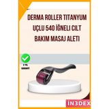 İn3dex 1 mm Titanyum Mikro Iğneli Dermaroller 540 Iğne Kırışıklık Leke - Standart