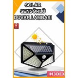 İn3dex 100 LED Güneş Enerjili Hareket Sensörlü Bahçe Lambası IP65 Su Geçirmez - Standart