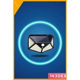 İn3dex 100 LED Güneş Enerjili Sensörlü Bahçe Lambası IP65 Su Geçirmez - Standart