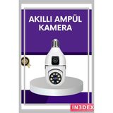 İn3dex 1080P Wifi Ampul Güvenlik Kamerası Gece Görüş ve Uzaktan Erişim - Standart