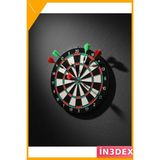 İn3dex 17 Inç Dart Tahtası Seti Ahşap Gövde Metal Iğneli Oklar - Ahşap - Bej - Siyah - 0 - 1 Yaş