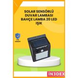 İn3dex 20 LED Güneş Enerjili Hareket Sensörlü Dış Mekan Lambası - Standart