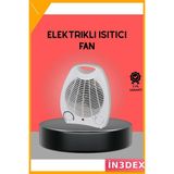 İn3dex 2000W Mini Fanlı Isıtıcı Termostatlı Taşınabilir Elektrikli Soba - 12000 W