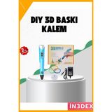 İn3dex 3D Modelleme Kalemi Abs Pla Filament 0.7mm Nozul Hobi - Ahşap - Bej - Siyah - 0 - 1 Yaş