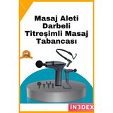 İn3dex 3in1 Titreşimli Masaj Aleti Taşınabilir Şarjlı Esneme Bantlı - 0 - Siyah