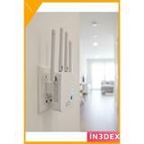 İn3dex 4 Antenli Wifi Güçlendirici Sinyal Genişletici Kapsama Artırıcı - Ahşap - Bej - Siyah