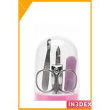 İn3dex 4 Parça Manikür Pedikür Seti Pembe Kapsül Kutulu Tırnak Bakım - Standart - 07-Pembe