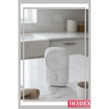 İn3dex 4'ü 1 Arada 10000MAH Powerbank Kablosuz Şarj Akıllı Saat Uyumlu - Ahşap - Bej - Siyah