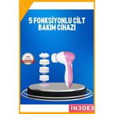 İn3dex 5 In 1 Elektrikli Yüz Temizleme Cihazı Taşınabilir Sert Plastik - 000-Siyah