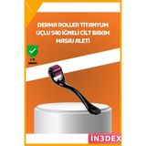 İn3dex 540 Iğneli Titanyum Dermaroller 0.5mm Profesyonel Cilt Yenileme - Standart